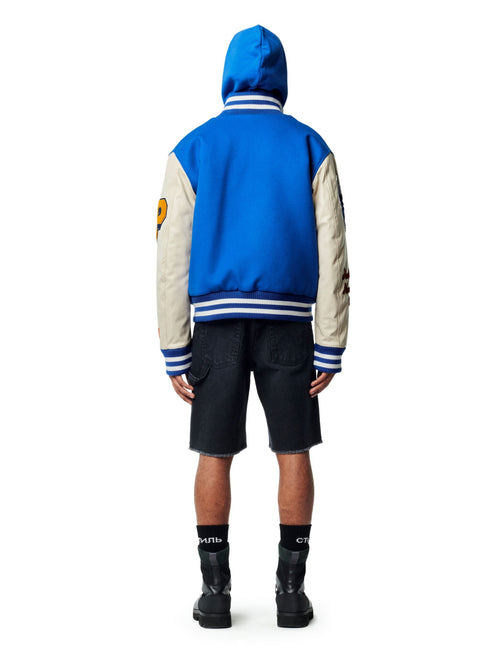 HERON PRESTON Patches Varsity Jacket Mens Apparel