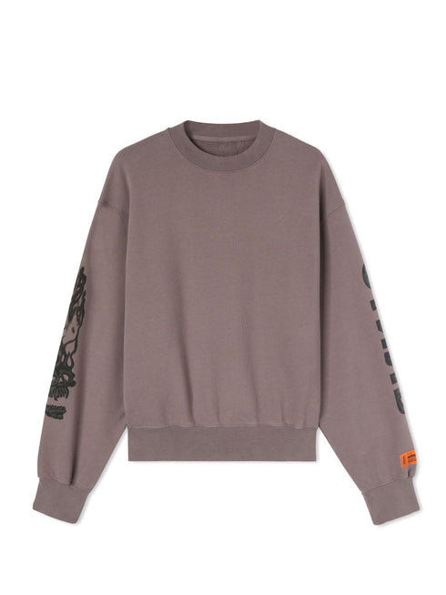 HERON PRESTON Flaming Skull Crewneck Mens Apparel