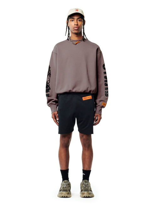 HERON PRESTON Flaming Skull Crewneck Mens Apparel