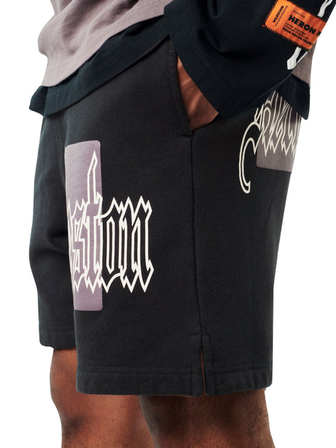 HERON PRESTON Color Blocks Sweatshorts Mens Apparel