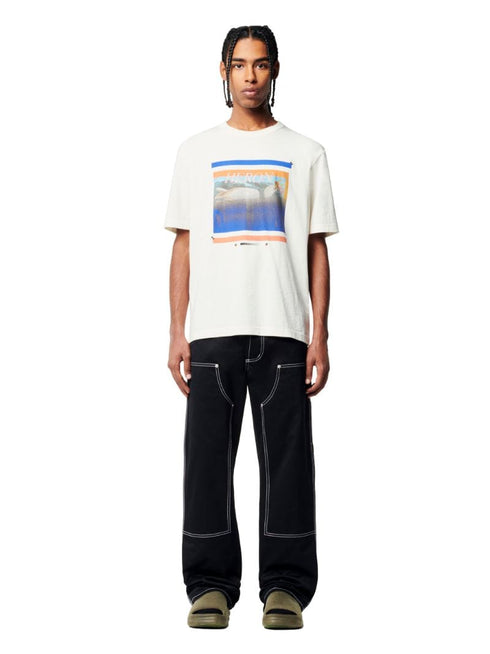 HERON PRESTON Misprinted Heron Ss Tee Mens Apparel