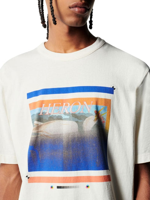 HERON PRESTON Misprinted Heron Ss Tee Mens Apparel