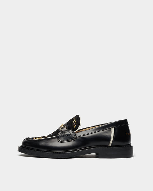 FILLING PIECES Captain Loafer Black Mens Slides