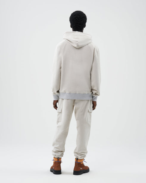 FILLING PIECES Hoodie Reverse Grey Melange Mens Apparel