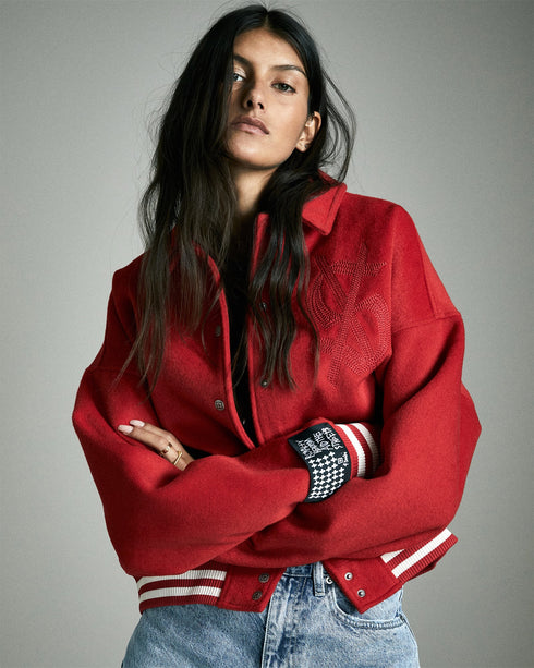 KSUBI Tribute Jacket Crimson Womens Apparel