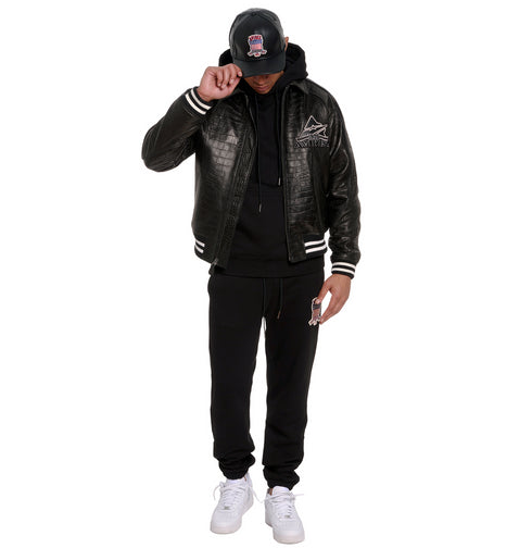 AVIREX Croc Embossed Classic Mens Apparel