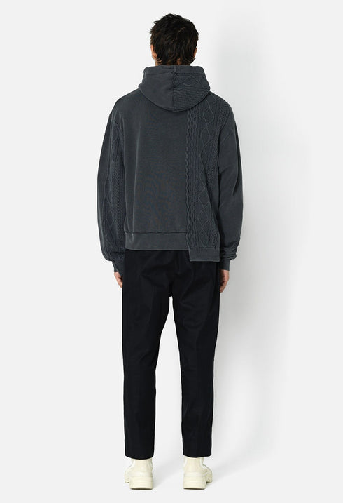 JOHN ELLIOTT Cable Knit Reconstructed Hoodie Mens Apparel