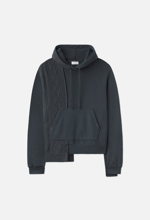 JOHN ELLIOTT Cable Knit Reconstructed Hoodie Mens Apparel