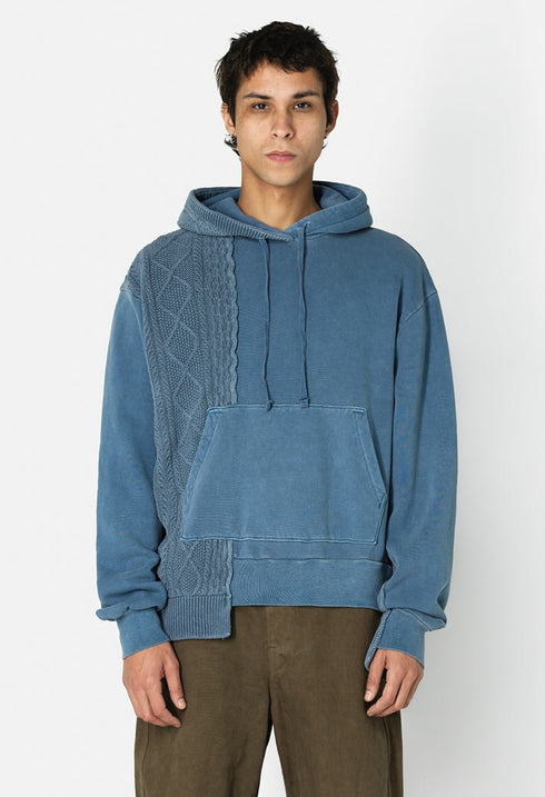 JOHN ELLIOTT Cable Knit Reconstructed Hoodie Mens apparel