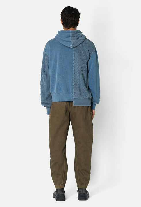 JOHN ELLIOTT Cable Knit Reconstructed Hoodie Mens apparel