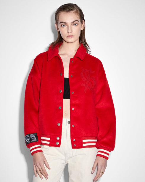 KSUBI Tribute Jacket Crimson Womens Apparel