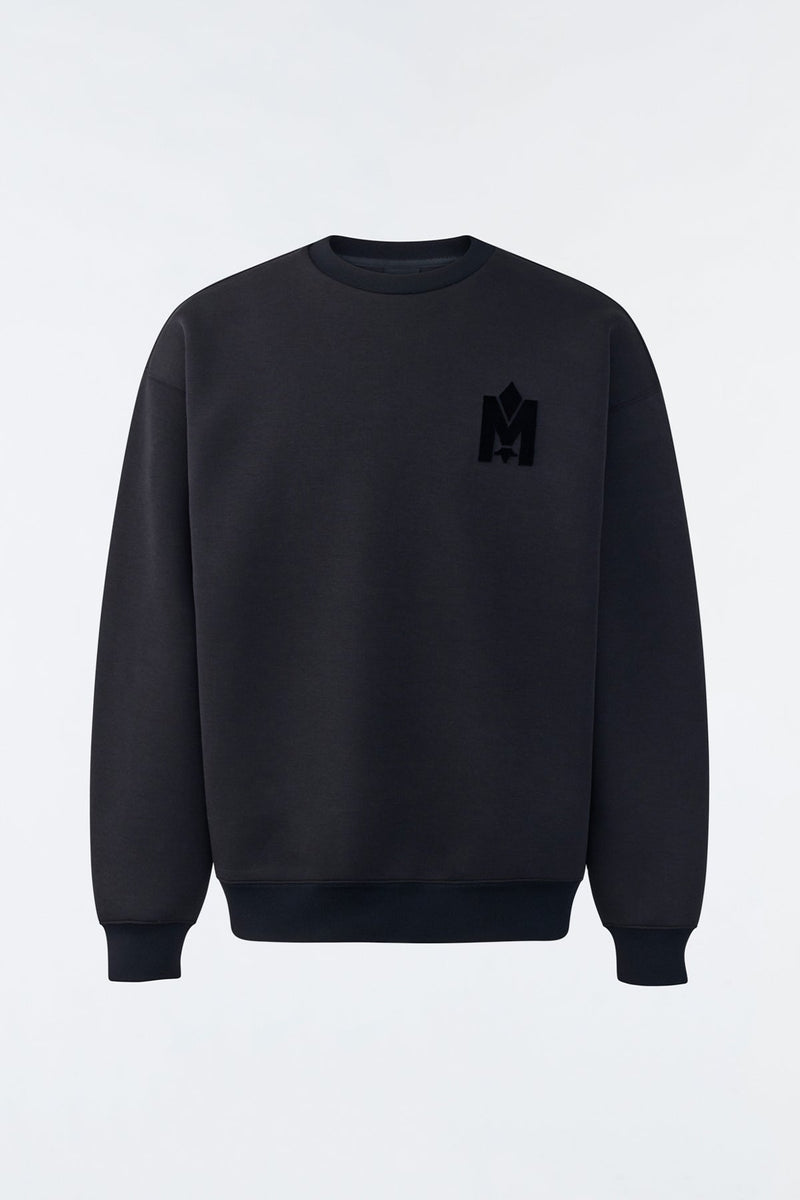 【Mackage】Men's Sweatshirt MAX-VT 2 Colors Mackage Men's MAX-VT Double Face Jersey Sweatshirt With
