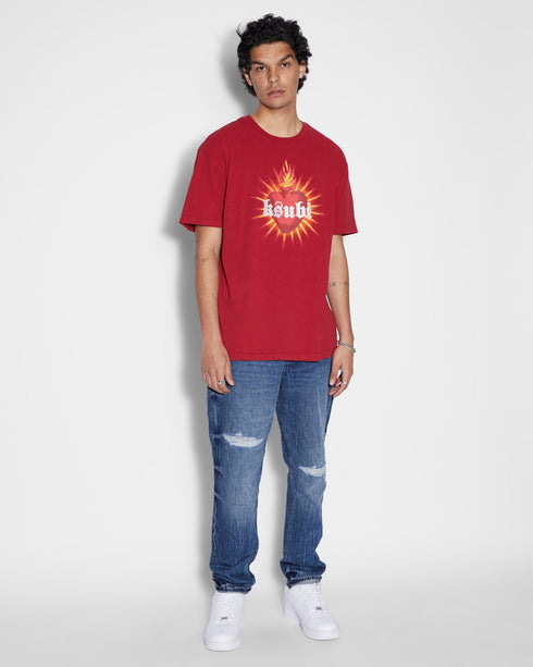 KSUBI Heart Biggie Ss Tee Mens Apparel
