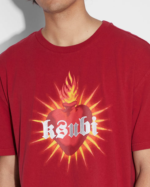KSUBI Heart Biggie Ss Tee Mens Apparel