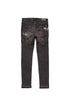 PURPLE-BRAND P001 Black Dirty Vintage White Paint Mens Apparel