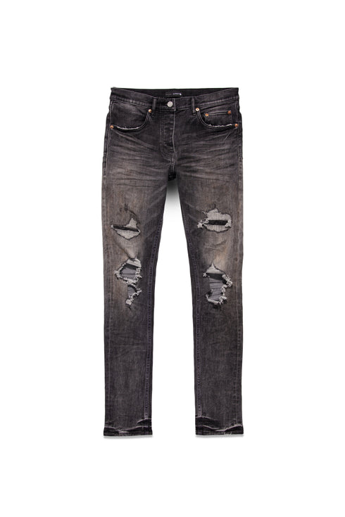 PURPLE BRAND P001 Black Big Knee Blowouts Mens Apparel