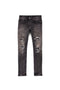 PURPLE BRAND P001 Black Big Knee Blowouts Mens Apparel