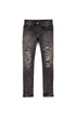 PURPLE BRAND P001 Black Big Knee Blowouts Mens Apparel