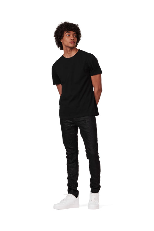 PURPLE BRAND P001 Black Lustre Snake Print Mens Apparel