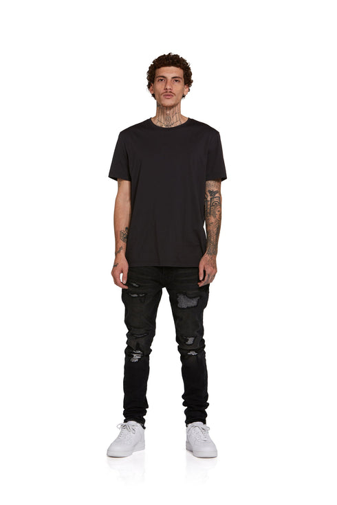 PURPLE BRAND P001 Black Vintage Holographic Mens Apparel