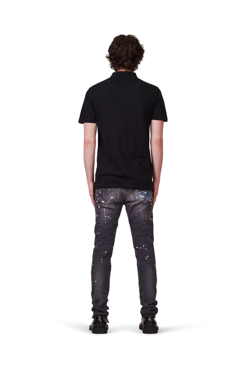 PURPLE BRAND P001 Color black Patch Denim Mens Apparel