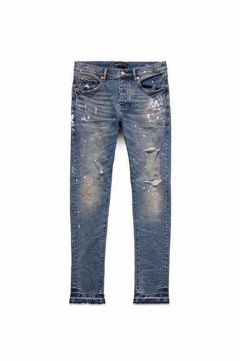PURPLE BRAND P001 Indigo Dirty Vintage White Mens APPAREL