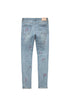 PURPLE BRAND P001-LEPP223 Light Indigo Embroidery Mens Apparel