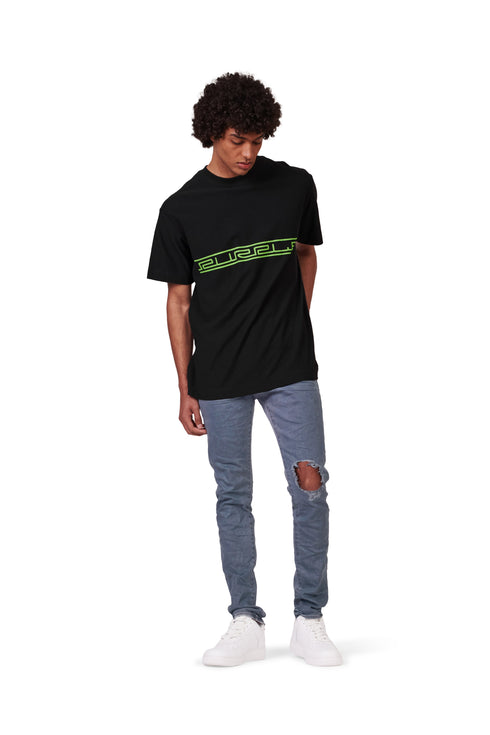 PURPLE BRAND P001 Med Grey Contrast Stitch Mens Apparel