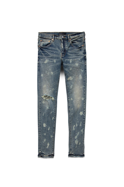 PURPLE BRAND P001-MIAB223 Mid Indigo Acid Bleach Mens Apparel
