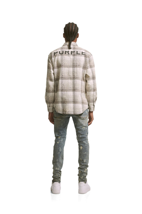 PURPLE BRAND P001-MIAB223 Mid Indigo Acid Bleach Mens Apparel