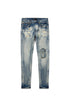 PURPLE BRAND P001-MIVM223 Mid Indigo Dirty Vintage Mens Apparel