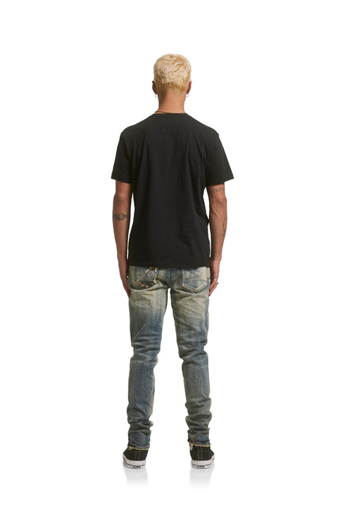 PURPLE BRAND P001-MIVM223 Mid Indigo Dirty Vintage Mens Apparel