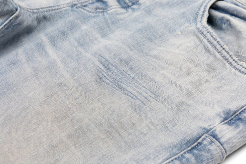 PURPLE BRAND P001-WLIB223 Worn Light Indigo Mens Apparel