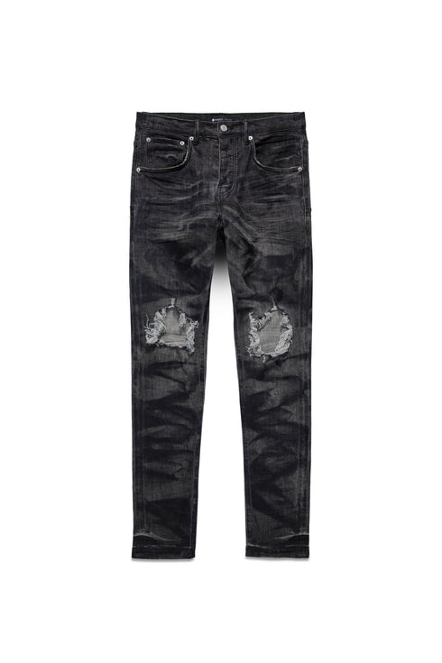 PURPLE BRAND P002-GBFB223 Grey Black Foiled Mens Apparel