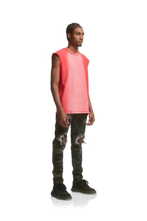 PURPLE BRAND P002-GBFB223 Grey Black Foiled Mens Apparel