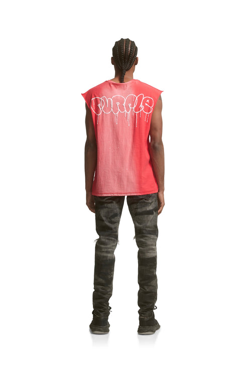 PURPLE BRAND P002-GBFB223 Grey Black Foiled Mens Apparel