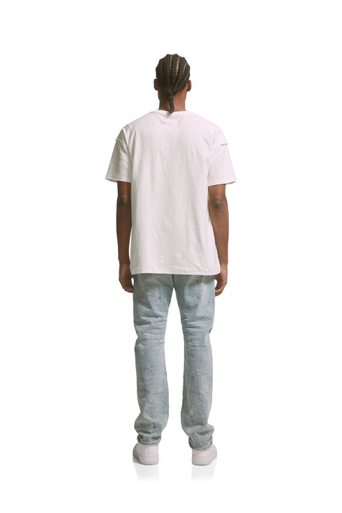 PURPLE BRAND P005-LIAB223 Light Indigo Acid Bleach Mens Apparel