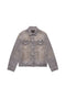 PURPLE-BRAND P024 Washed Grey Jacquard Trucker Mens Apparel