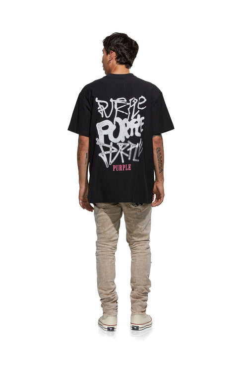 PURPLE BRAND P104 Texted Jersey S/S Tee Mens Apparel