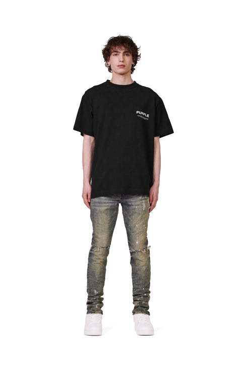 PURPLE BRAND S/S Tee - Monogram Black Mens Apparel