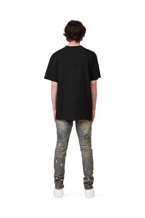 PURPLE BRAND S/S Tee - Monogram Black Mens Apparel