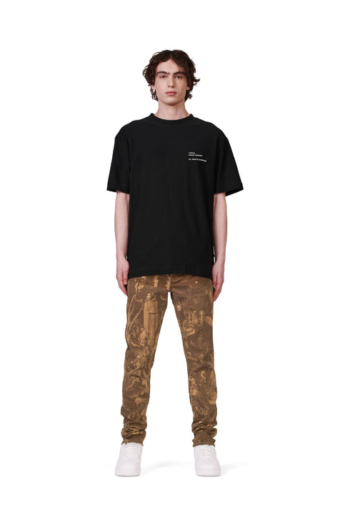PURPLE BRAND S/S Tee - Wordmark Black Mens Apparel