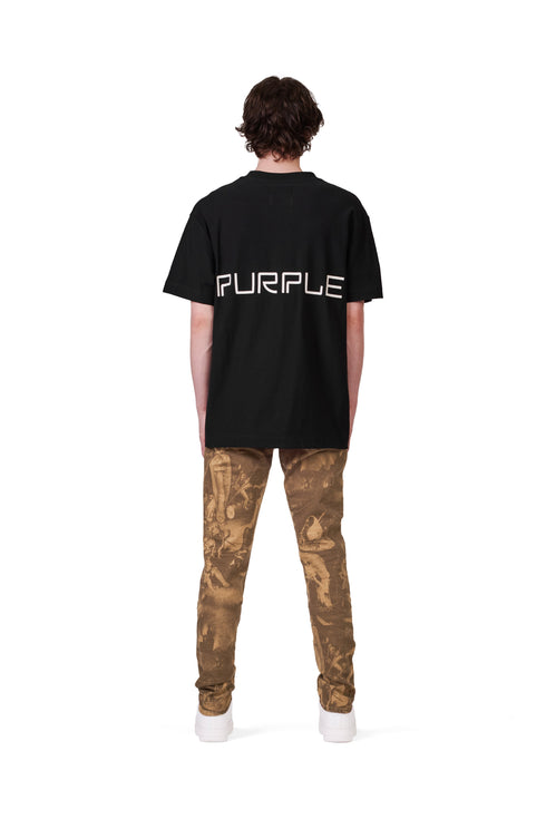 PURPLE BRAND S/S Tee - Wordmark Black Mens Apparel