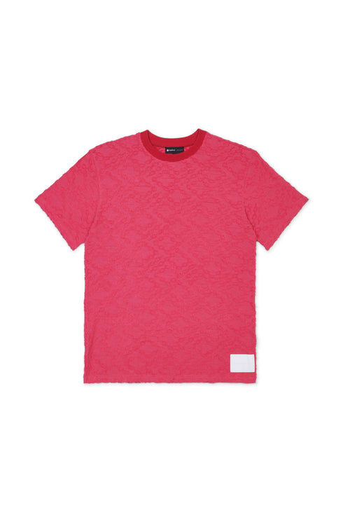 PURPLE BRAND Terry Jacquard Ss Crewneck Mens Apparel