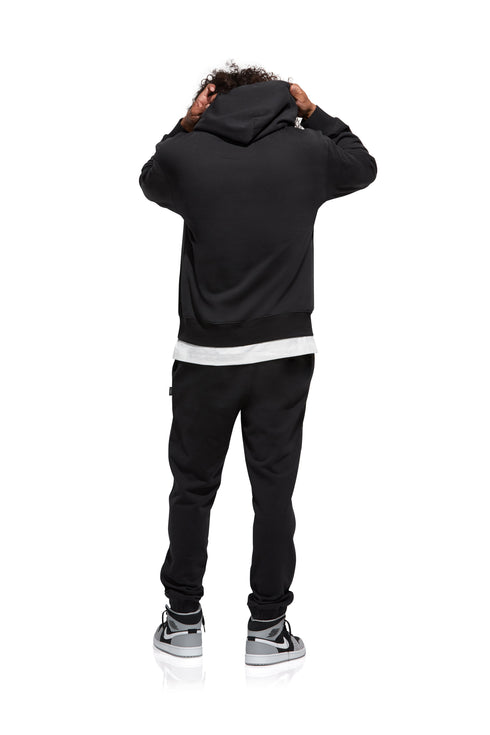 PURPLE-BRAND P410 French Terry Po Hoody Distorted Mens Apparel