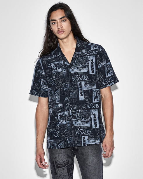 KSUBI Mash Up Resort S/S Shirt Mens Apparel