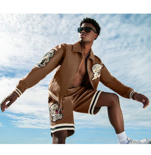 AVIREX SPEED TIGER LEATHER SHORT Mens Apparel - MENS APPAREL