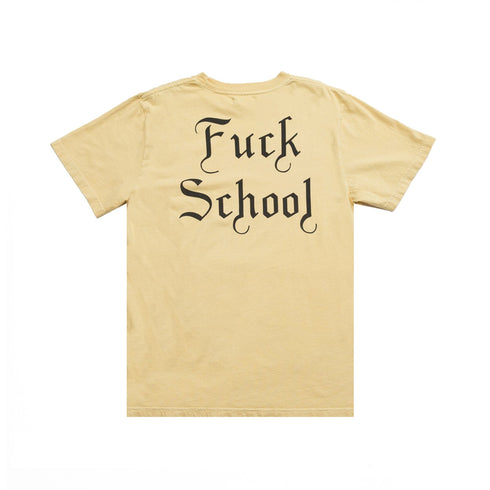 BORN X RAISED FUCK SCHOOL TEE Mens Apparel - MENS APPAREL