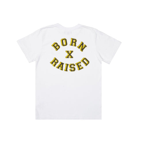 BORN X RAISED LETTERMAN ROCKER TEE Mens Apparel - MENS