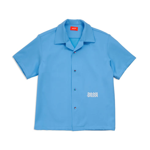 BOSSI Neoprene Camp Shirt - Columbia Blue Mens Apparel -